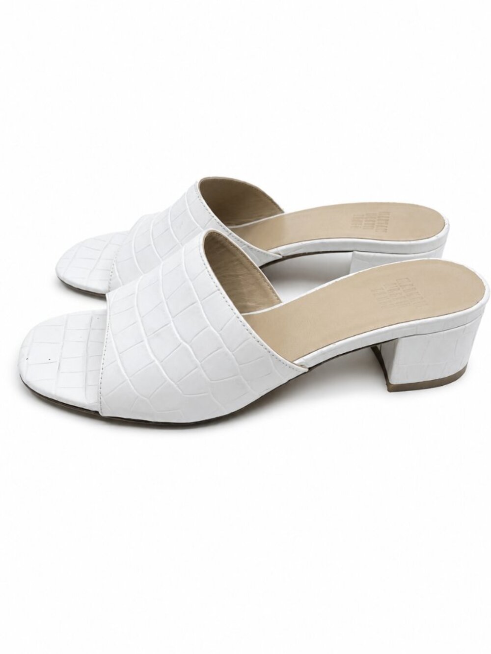 Maryam Nassir Zadeh White Croc Agatha Sandals
